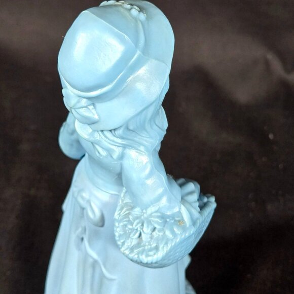 Vintage 70s Avon Decanter Bottle Lady Little Girl Blue Mostly Full -Display Only - Picture 5 of 8